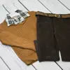 Комплект Fornello (свитер, рубашка, брюки) 2231(коричн)