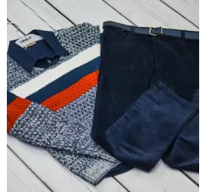 Комплект Fornello(свитер, рубашка, брюки) 2232(меланж)