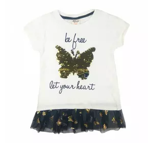 Туника белая 9040 бабочка Туника белая 9040 бабочка